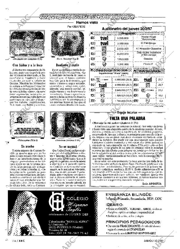ABC MADRID 22-02-1997 página 116