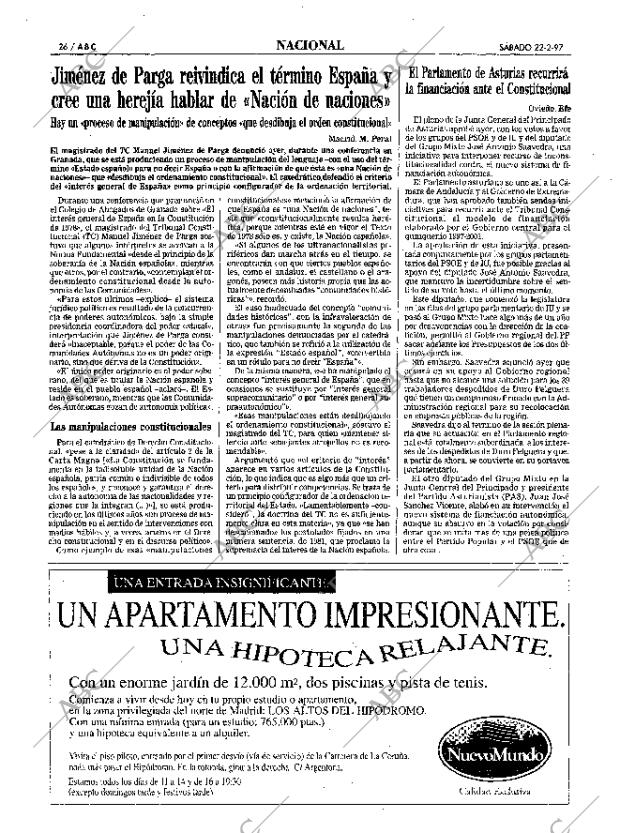 ABC MADRID 22-02-1997 página 26