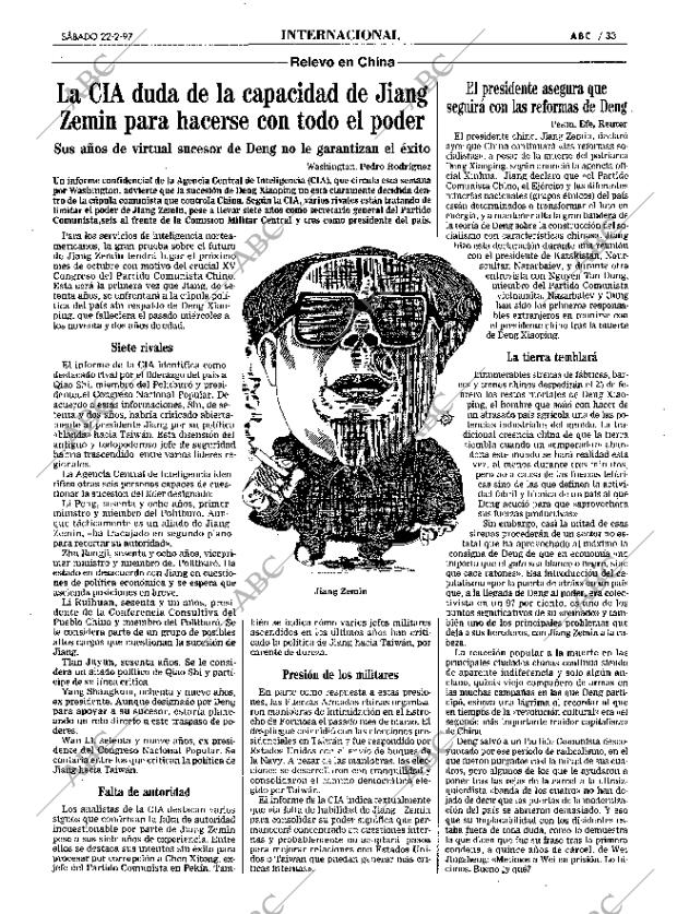 ABC MADRID 22-02-1997 página 33