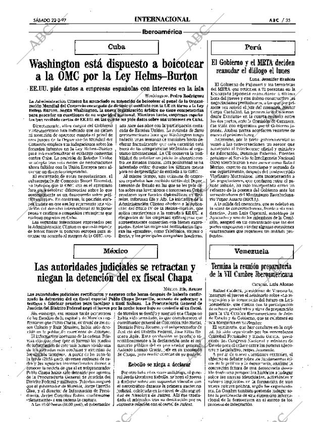 ABC MADRID 22-02-1997 página 35