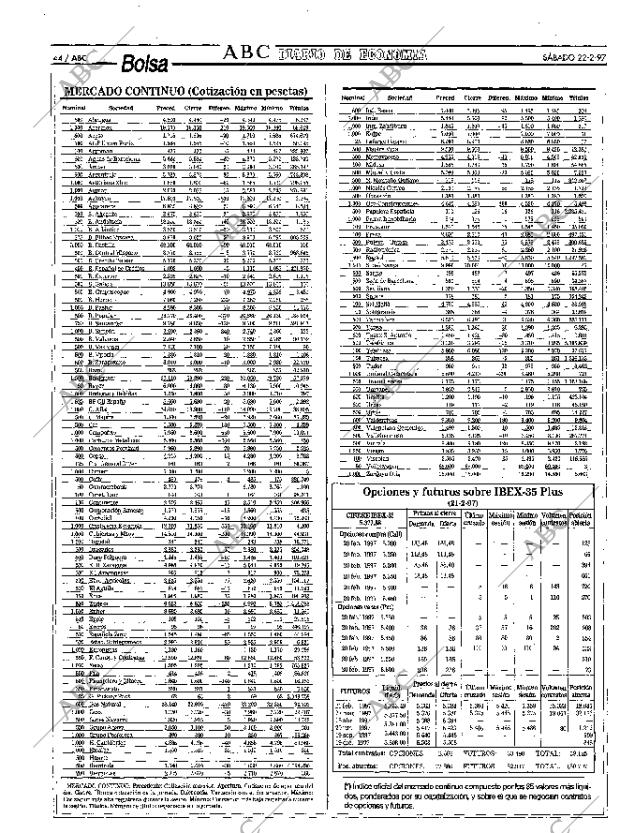 ABC MADRID 22-02-1997 página 44