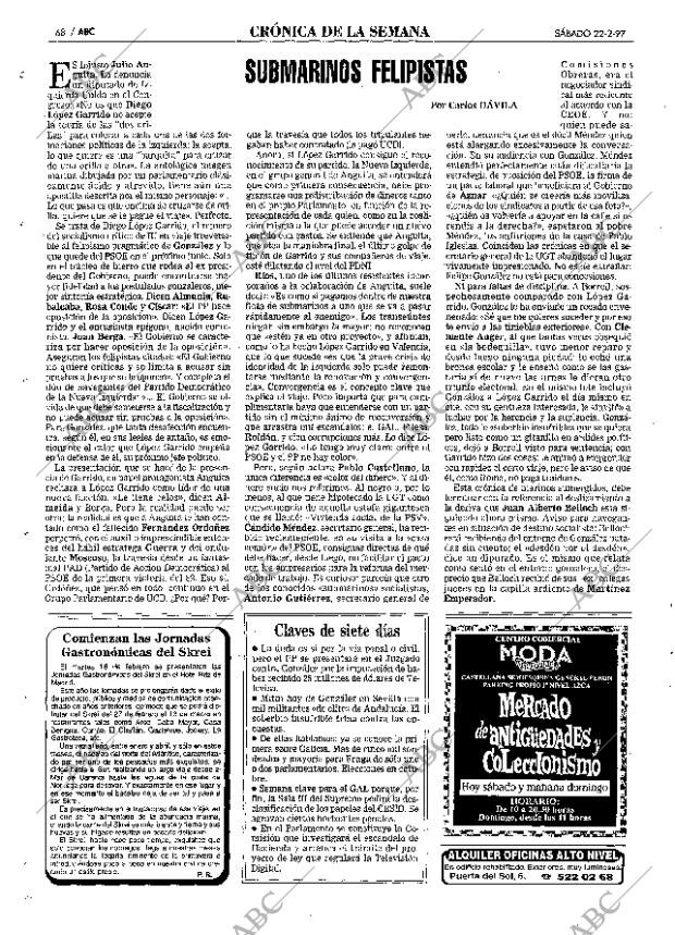 ABC MADRID 22-02-1997 página 68