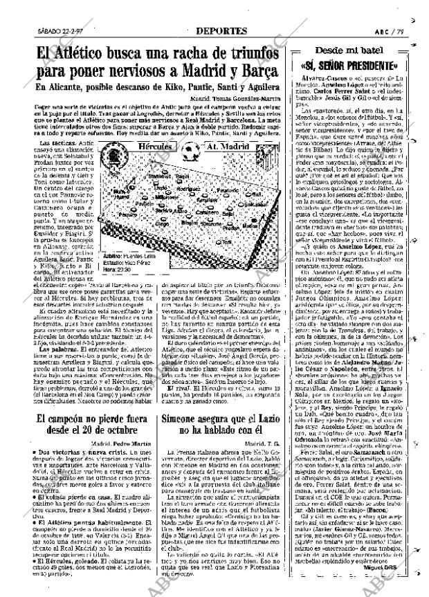 ABC MADRID 22-02-1997 página 79