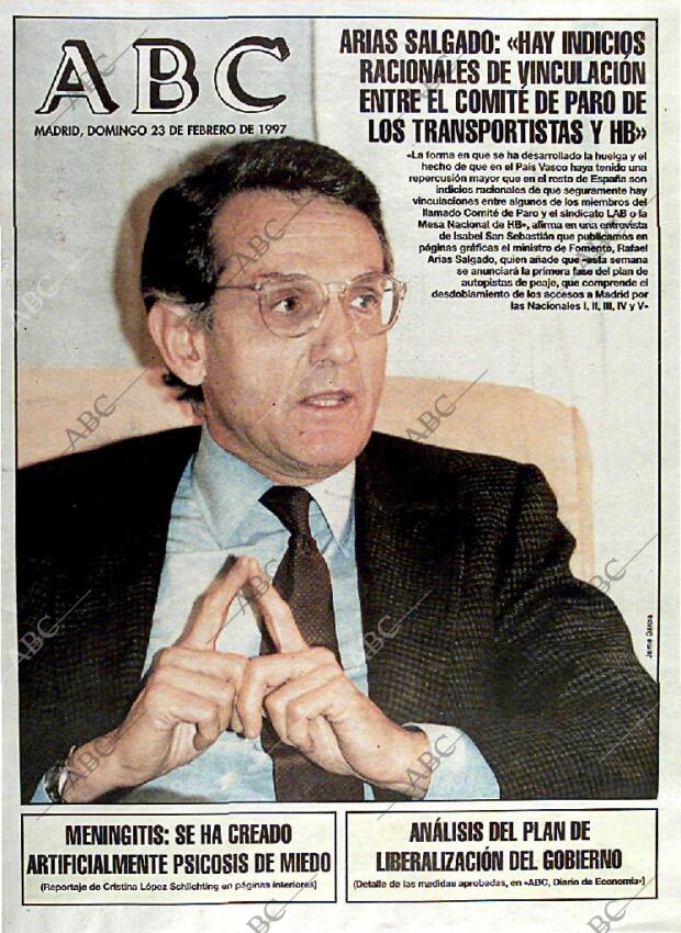 ABC MADRID 23-02-1997 página 1