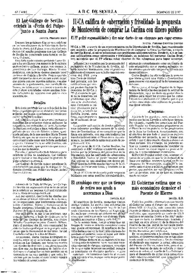 ABC SEVILLA 23-02-1997 página 62