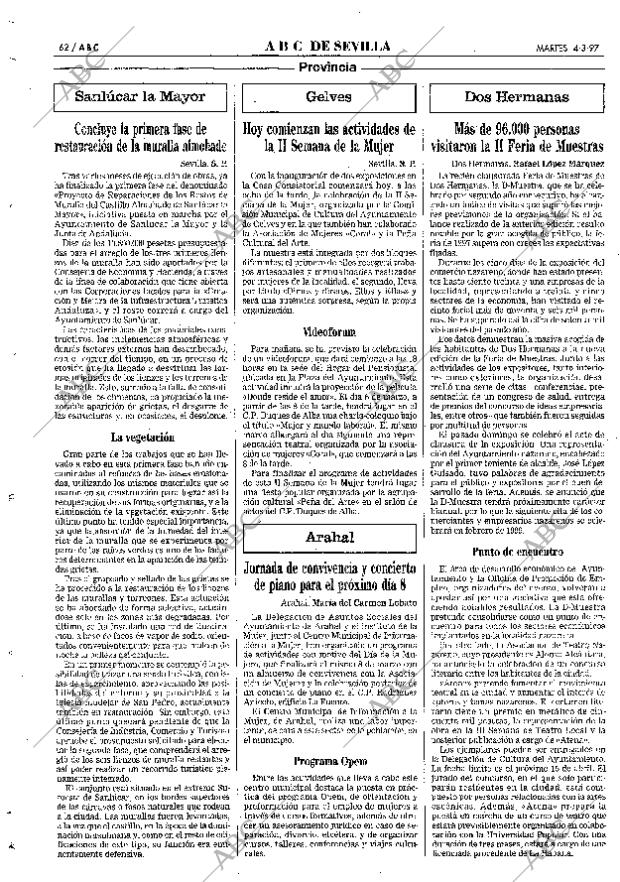ABC SEVILLA 04-03-1997 página 62
