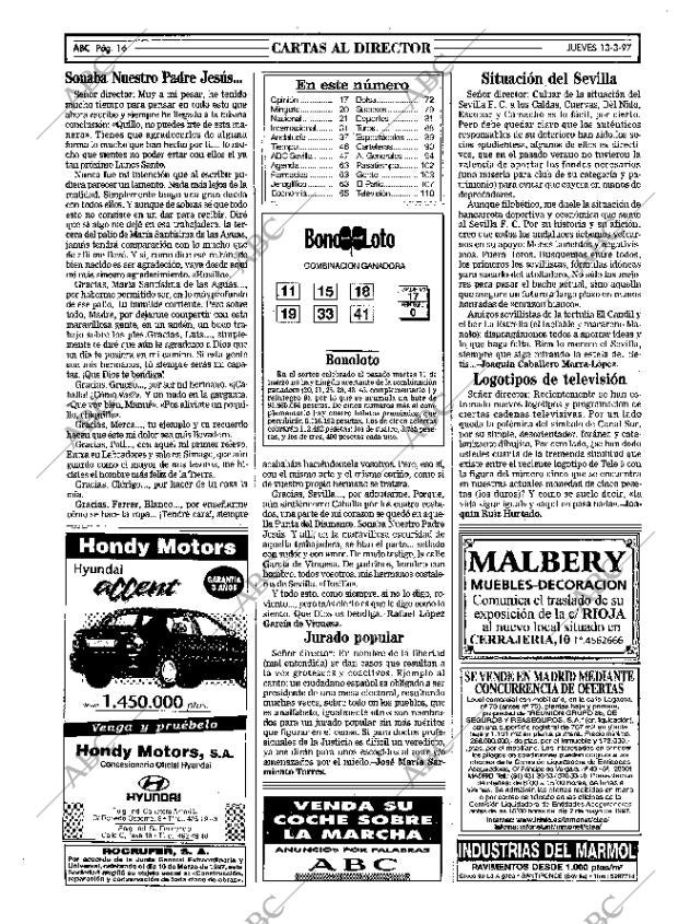 ABC SEVILLA 13-03-1997 página 16