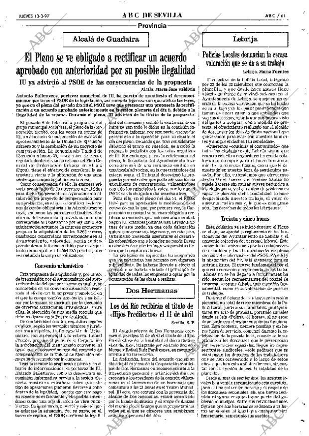 ABC SEVILLA 13-03-1997 página 61