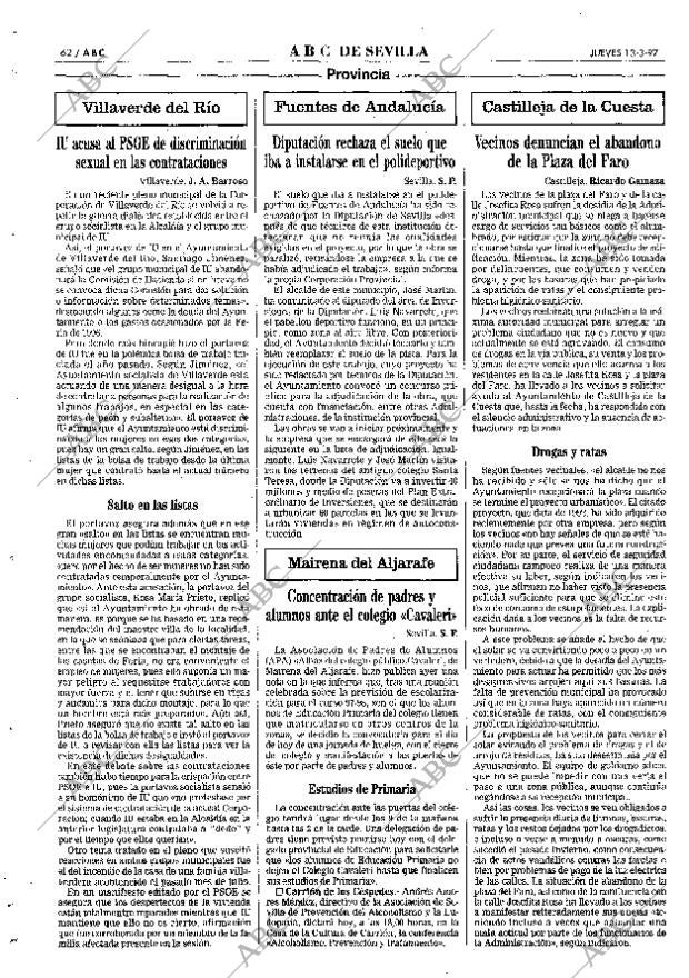 ABC SEVILLA 13-03-1997 página 62