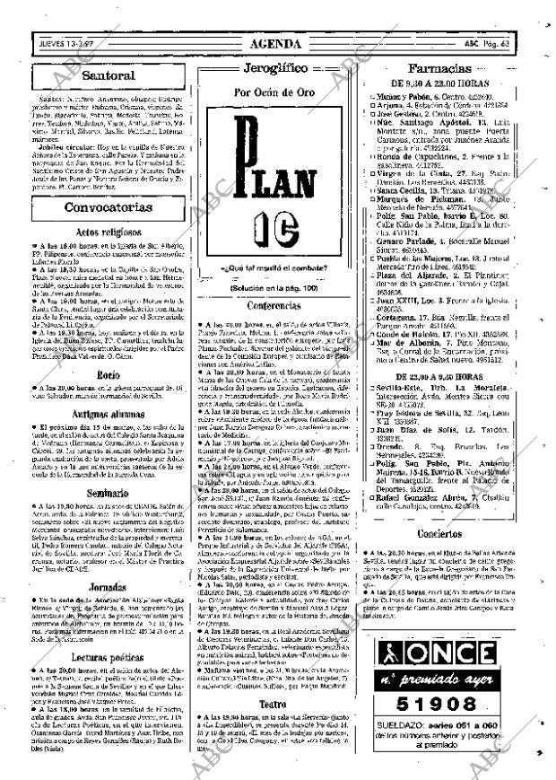 ABC SEVILLA 13-03-1997 página 63