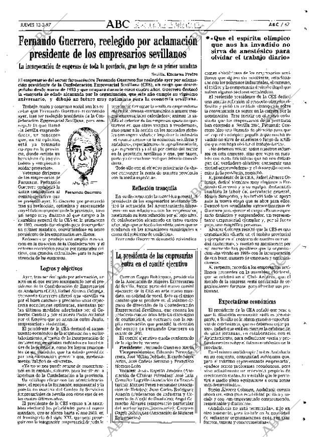 ABC SEVILLA 13-03-1997 página 67