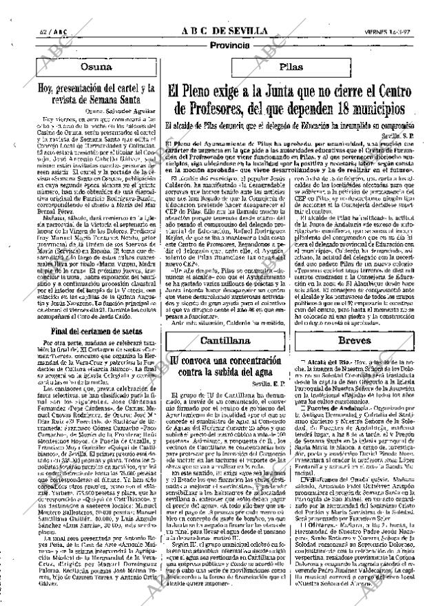 ABC SEVILLA 14-03-1997 página 62