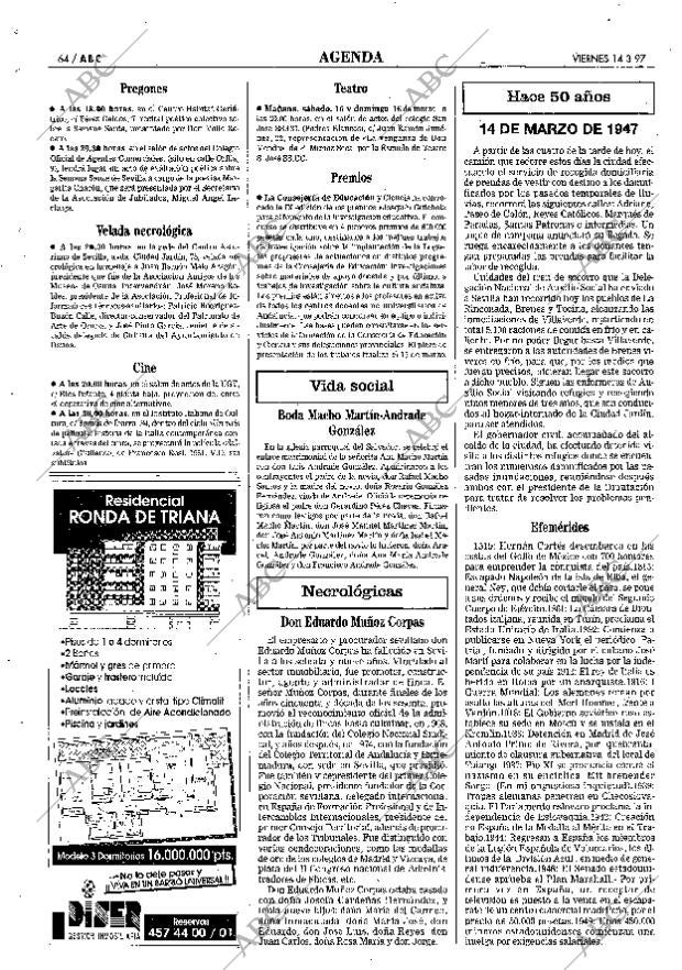 ABC SEVILLA 14-03-1997 página 64