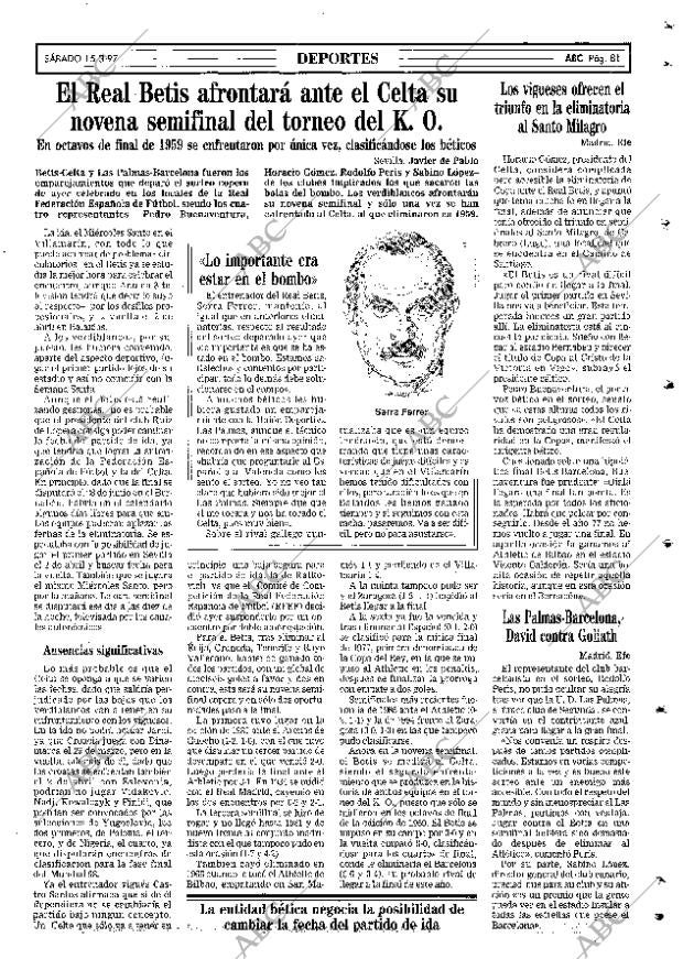 ABC SEVILLA 15-03-1997 página 81