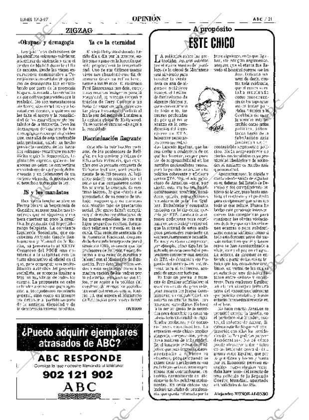 ABC MADRID 17-03-1997 página 21