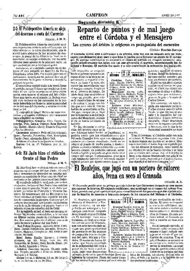 ABC SEVILLA 24-03-1997 página 74