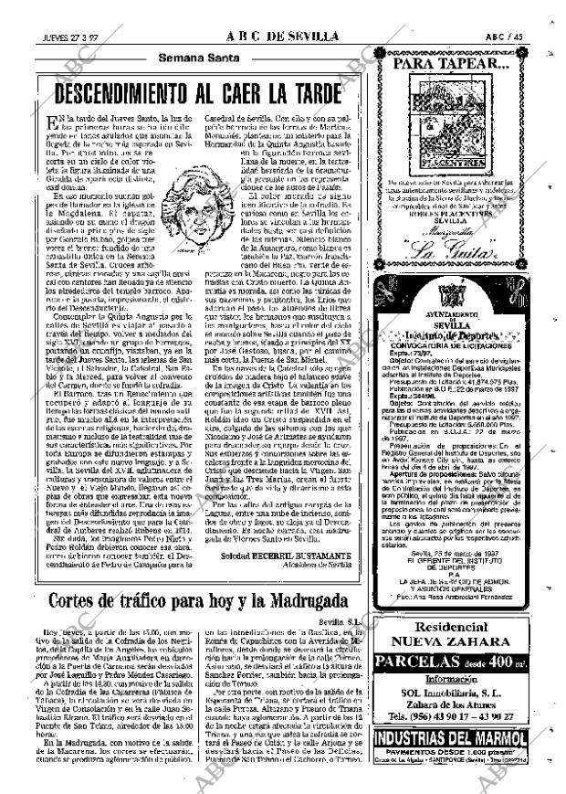 ABC SEVILLA 27-03-1997 página 45