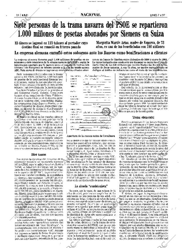 ABC MADRID 07-04-1997 página 22
