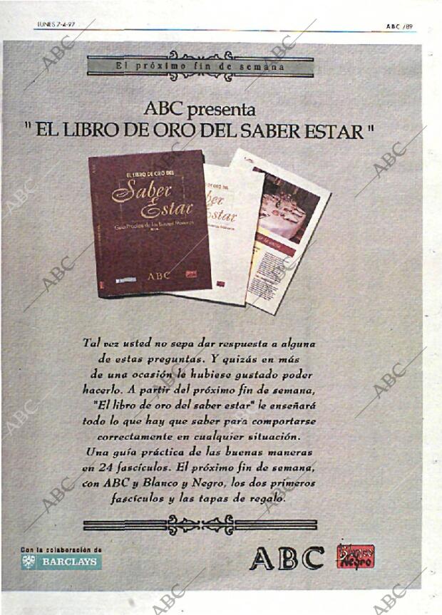 ABC MADRID 07-04-1997 página 89