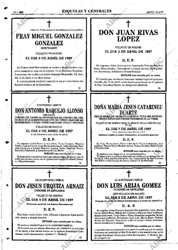 ABC MADRID 10-04-1997 página 96