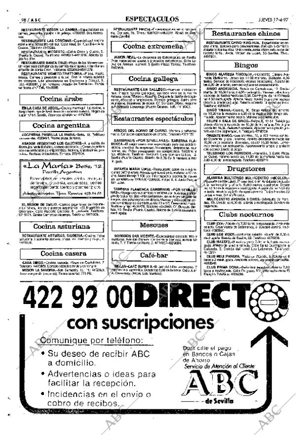 ABC SEVILLA 17-04-1997 página 98