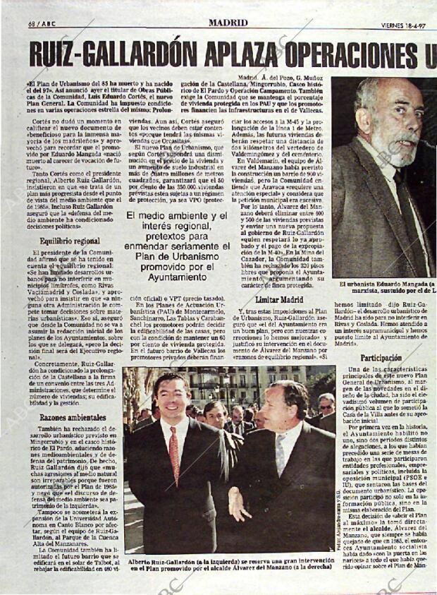 ABC MADRID 18-04-1997 página 68