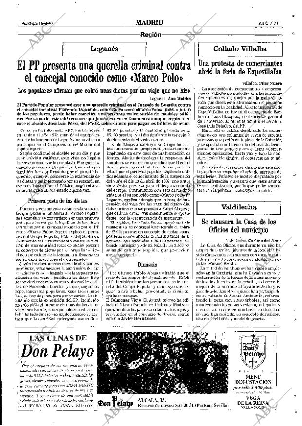 ABC MADRID 18-04-1997 página 71