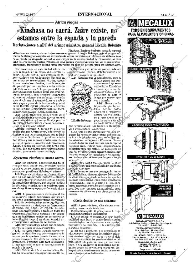 ABC MADRID 22-04-1997 página 37