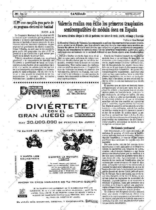 ABC MADRID 22-04-1997 página 62