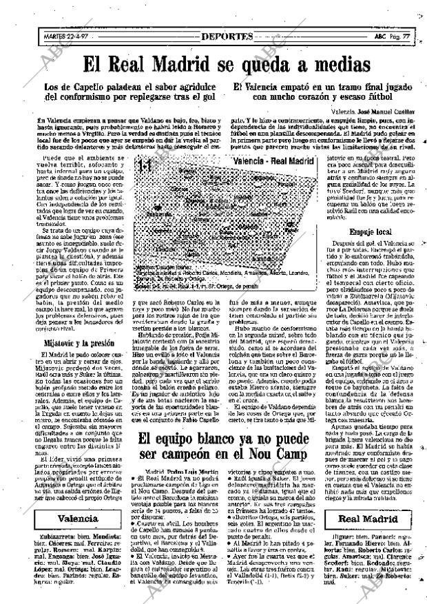 ABC MADRID 22-04-1997 página 77