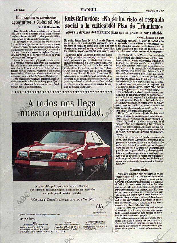 ABC MADRID 25-04-1997 página 64