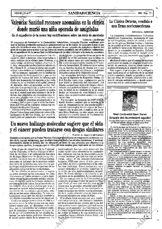 ABC MADRID 25-04-1997 página 73