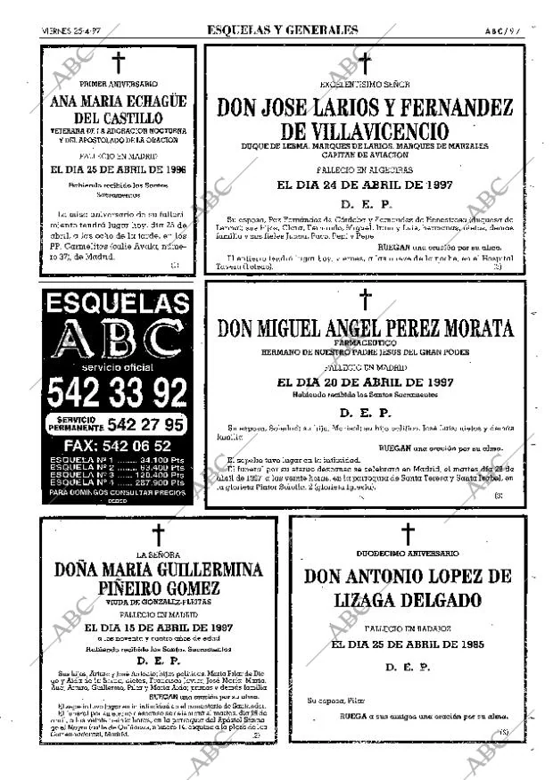 ABC MADRID 25-04-1997 página 97