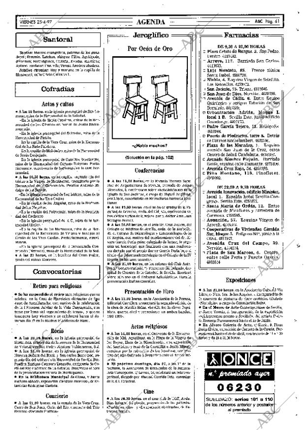 ABC SEVILLA 25-04-1997 página 61