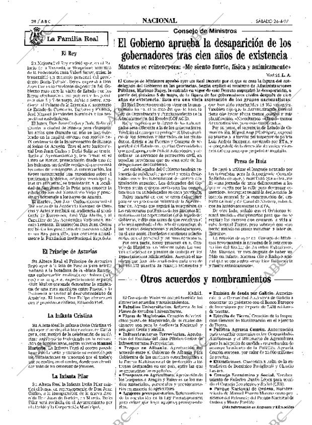 ABC MADRID 26-04-1997 página 28