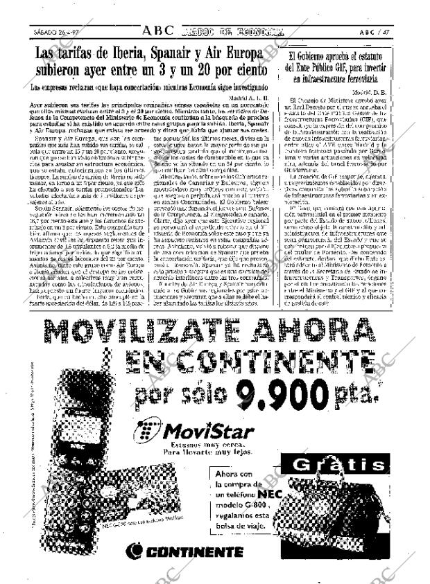ABC MADRID 26-04-1997 página 47