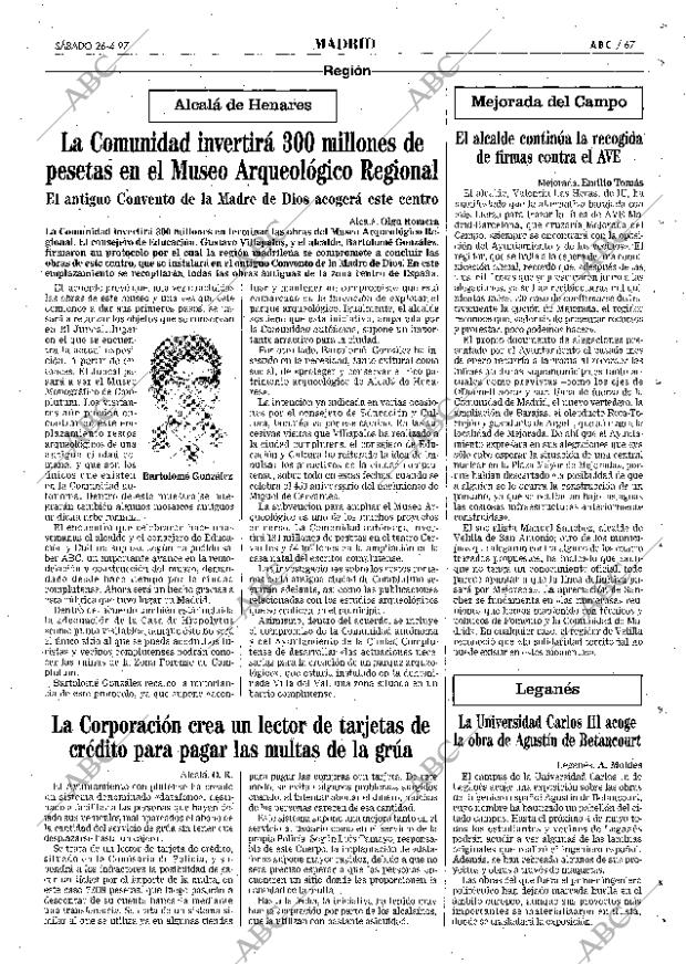 ABC MADRID 26-04-1997 página 67