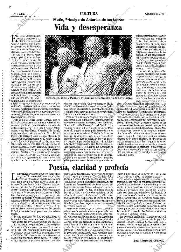 ABC MADRID 26-04-1997 página 76