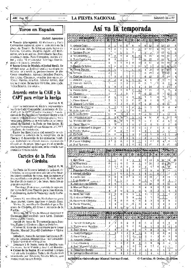 ABC MADRID 26-04-1997 página 90