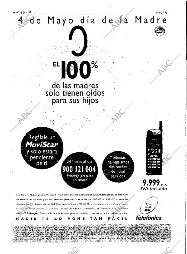 ABC SEVILLA 29-04-1997 página 45