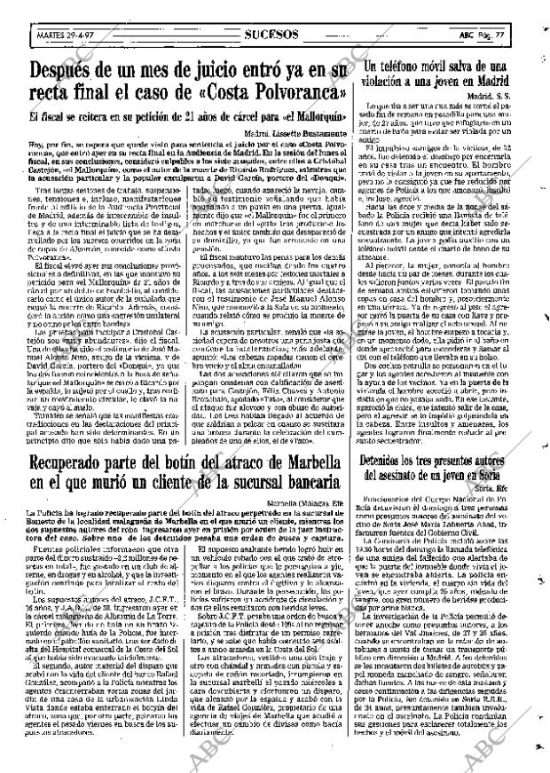 ABC SEVILLA 29-04-1997 página 77