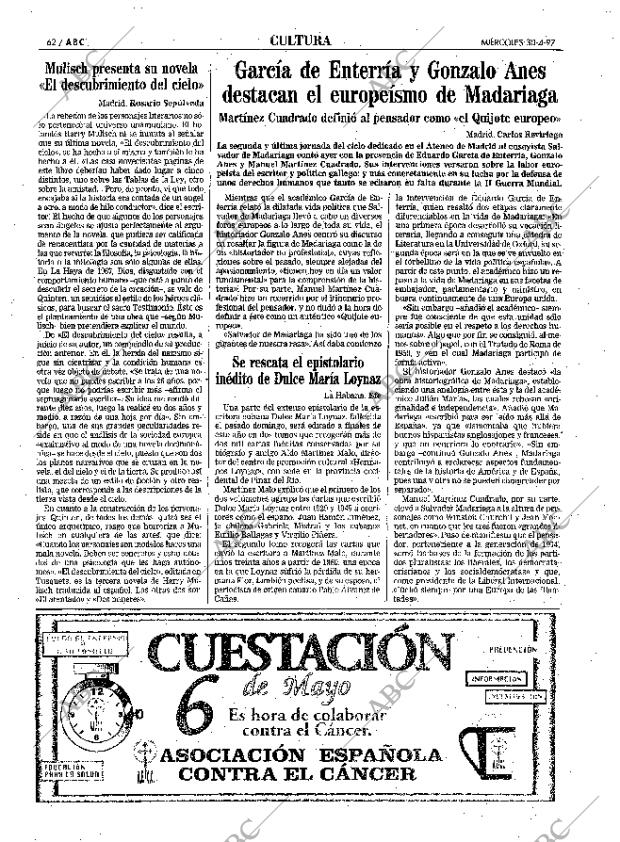 ABC MADRID 30-04-1997 página 62