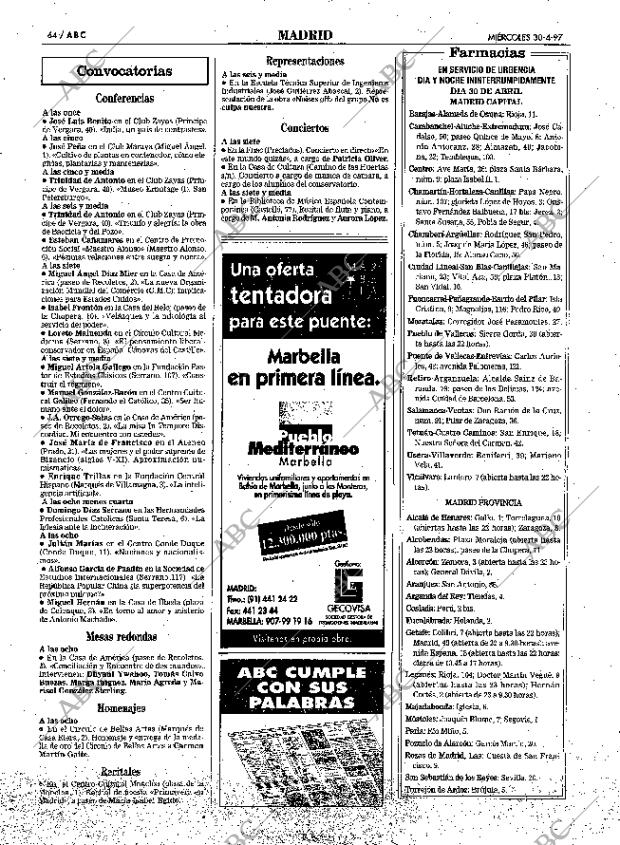 ABC MADRID 30-04-1997 página 64