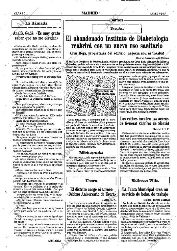 ABC MADRID 01-05-1997 página 62