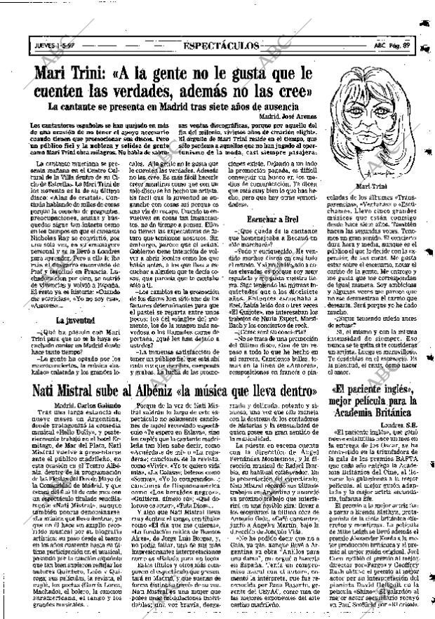 ABC MADRID 01-05-1997 página 89