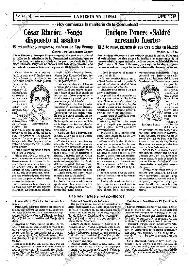 ABC MADRID 01-05-1997 página 92