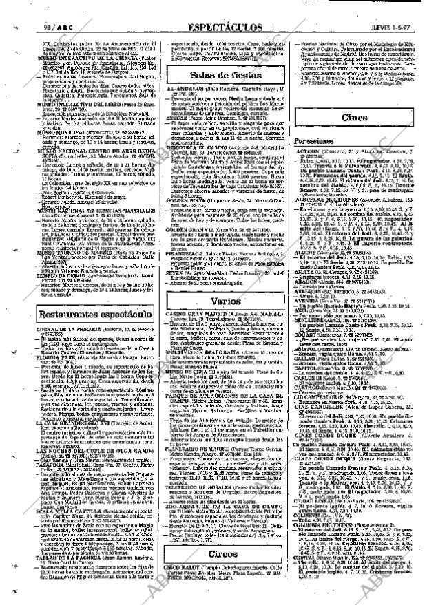 ABC MADRID 01-05-1997 página 98
