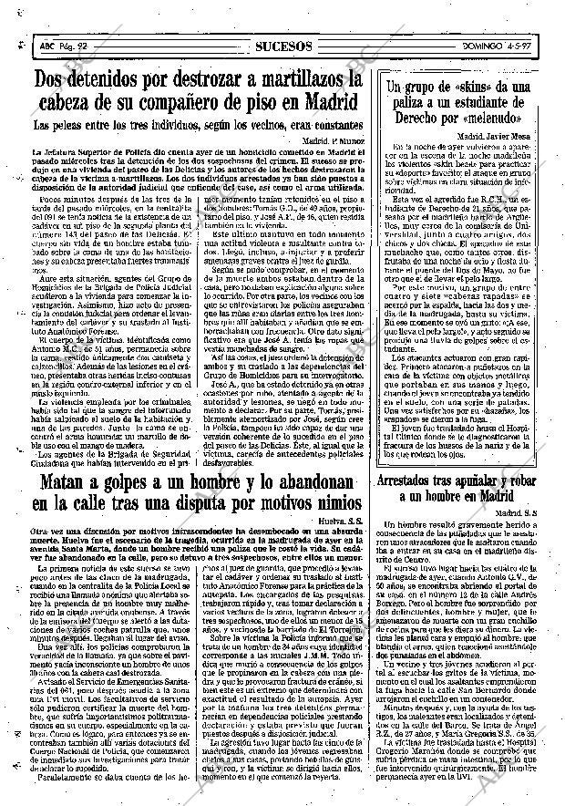ABC MADRID 04-05-1997 página 92