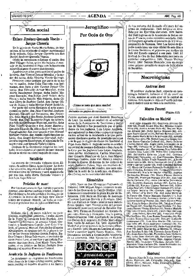 ABC MADRID 10-05-1997 página 65