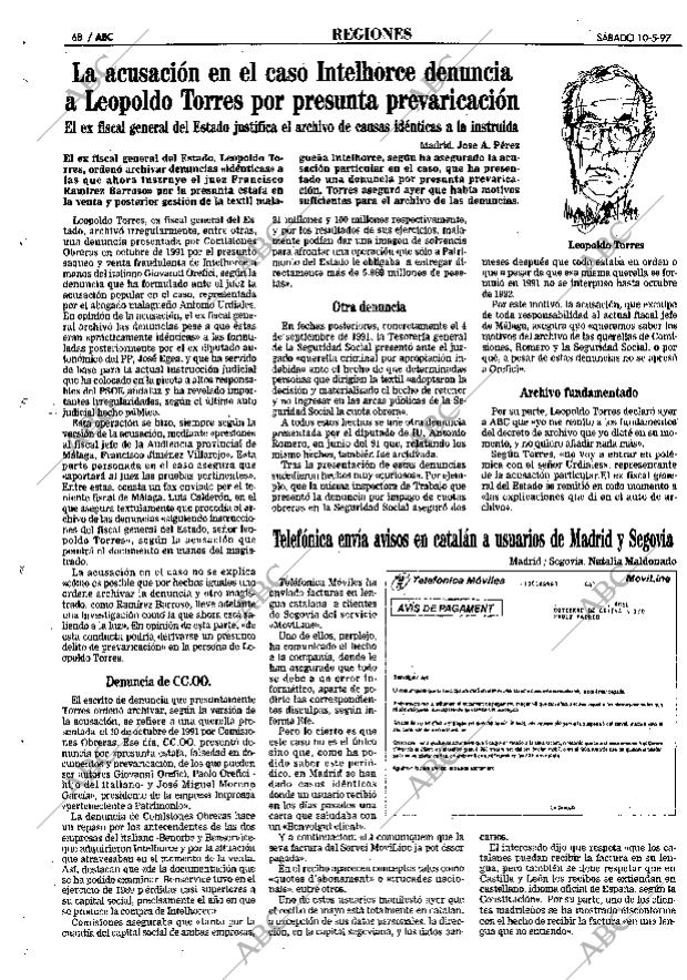 ABC MADRID 10-05-1997 página 68